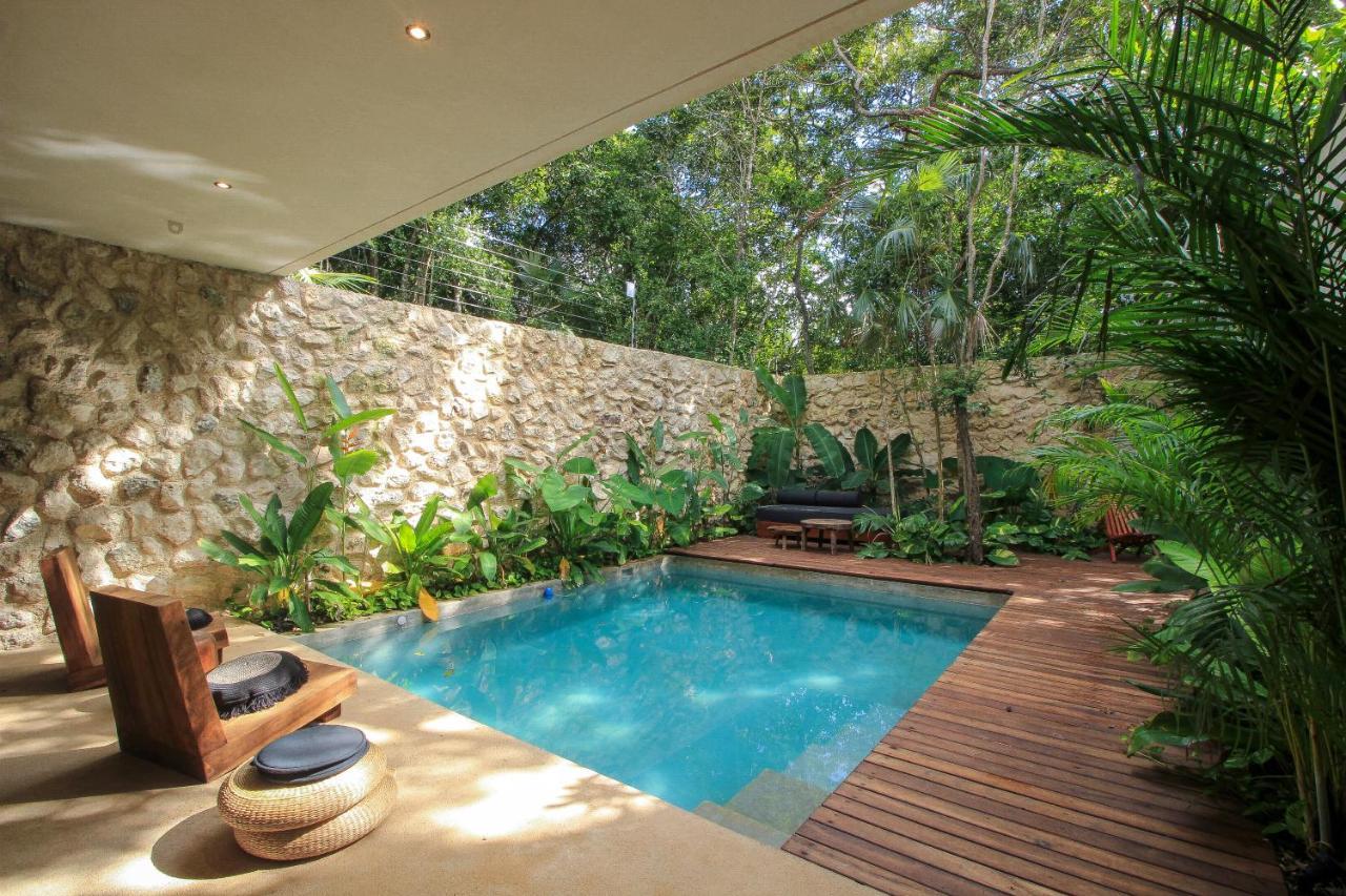 Elegant Boho Style Villa Jungle Views In Rooftop Deck & Outstanding Raw Pool In Holistika Tulum Exterior photo
